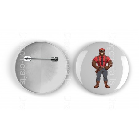 25mm Round Metal Badge - Cop (12)