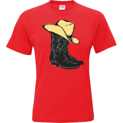 Adult General T-Shirt -boot - black cowboy