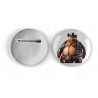 25mm Round Metal Badge - Cowboy(9)