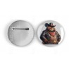25mm Round Metal Badge - Cowboy(14)