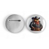 25mm Round Metal Badge - Cowboy(16)