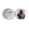 25mm Round Metal Badge - Cowboy(22)
