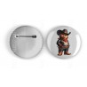 25mm Round Metal Badge - Cowboy(23)