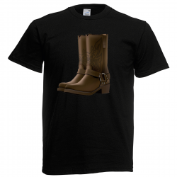 Adult General T-Shirt -boot - harness brown 