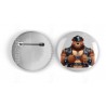 25mm Round Metal Badge - Leather (12)