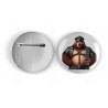 25mm Round Metal Badge - Leather (17)