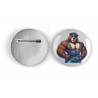 25mm Round Metal Badge - Leather (21)