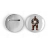 25mm Round Metal Badge - Leather (24)