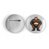 25mm Round Metal Badge - Leather (32)