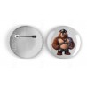 25mm Round Metal Badge - Leather (35)