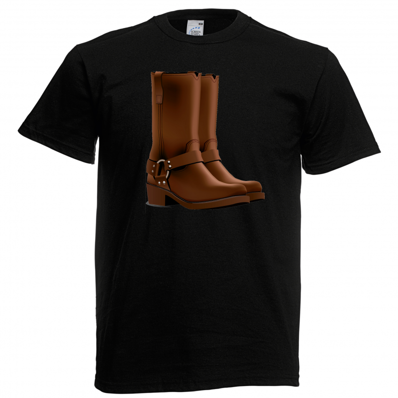 Adult General T-Shirt -boot -  light brown harness