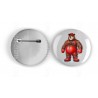 25mm Round Metal Badge - Leather (68)