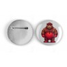 25mm Round Metal Badge - Leather (72)