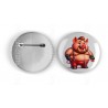 25mm Round Metal Badge - Pig(1)