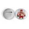 25mm Round Metal Badge - Pig(2)