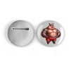 25mm Round Metal Badge - Pig(4)