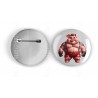 25mm Round Metal Badge - Pig(7)