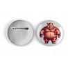 25mm Round Metal Badge - Pig(8)