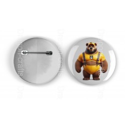 25mm Round Metal Badge - Rubber(2)
