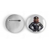 25mm Round Metal Badge - Rubber(9)