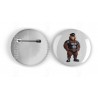 25mm Round Metal Badge - Rubber(12)