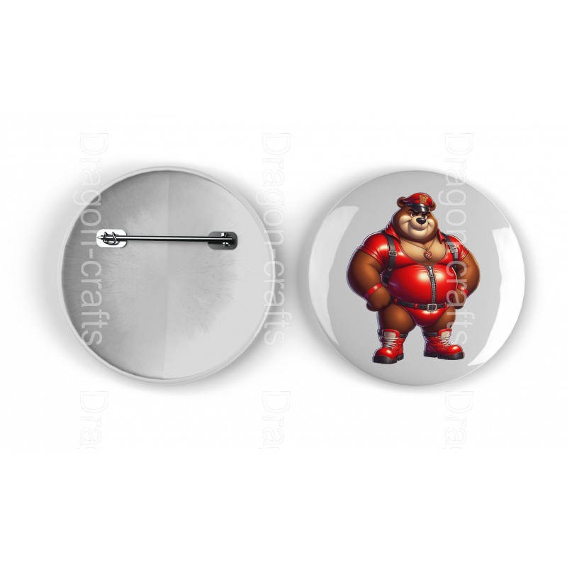 25mm Round Metal Badge - Rubber(14)