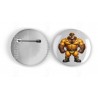 25mm Round Metal Badge - Rubber(16)