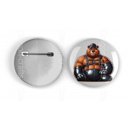 25mm Round Metal Badge - Rubber(20)