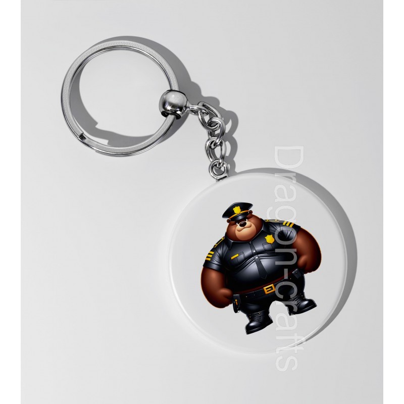 35mm Round Keyring - Cop (3)