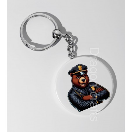 35mm Round Keyring - Cop (6)