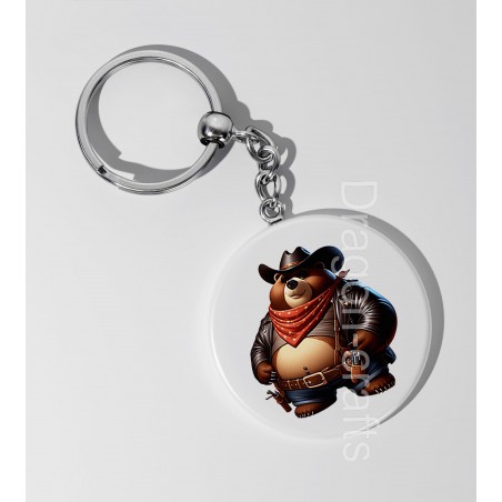 35mm Round Keyring - Cowboy(1)