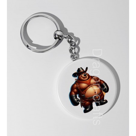 35mm Round Keyring - Cowboy(2)