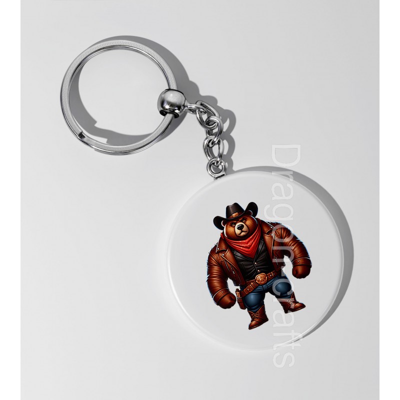 35mm Round Keyring - Cowboy(4)