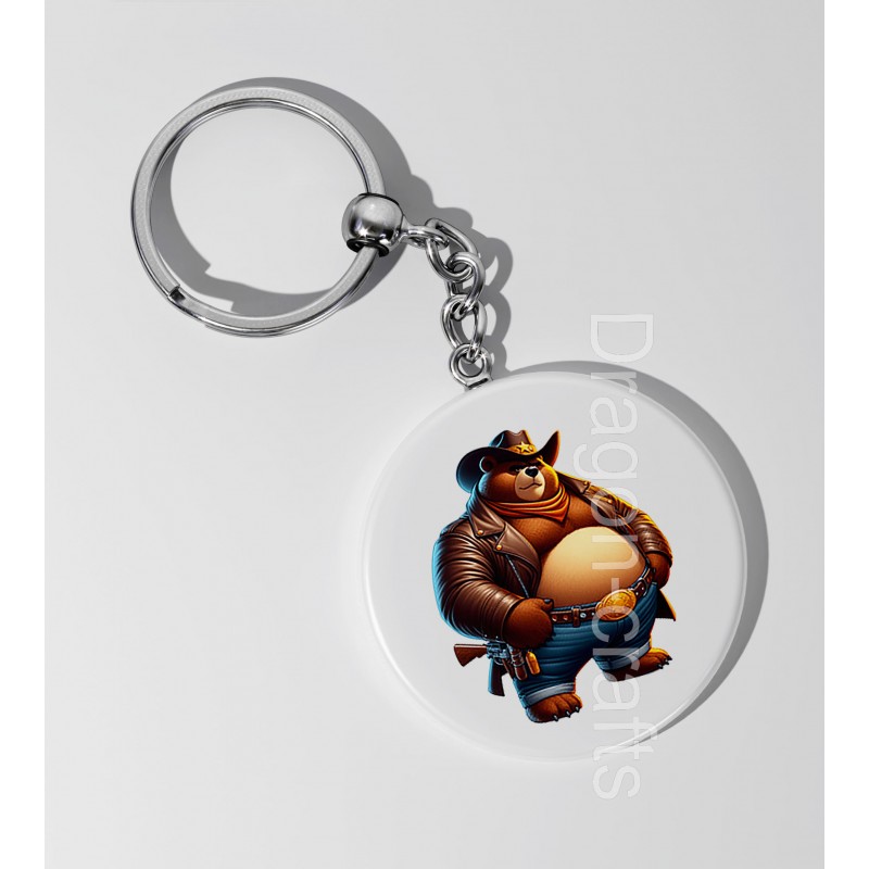 35mm Round Keyring - Cowboy(6) 35mm Round Keyring - Cowboy(6)