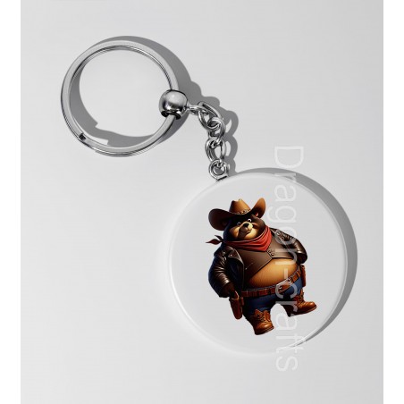 35mm Round Keyring - Cowboy(7)