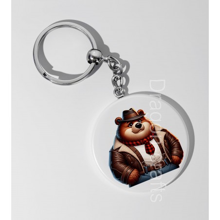 35mm Round Keyring - Cowboy(10)