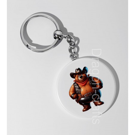 35mm Round Keyring - Cowboy(12)