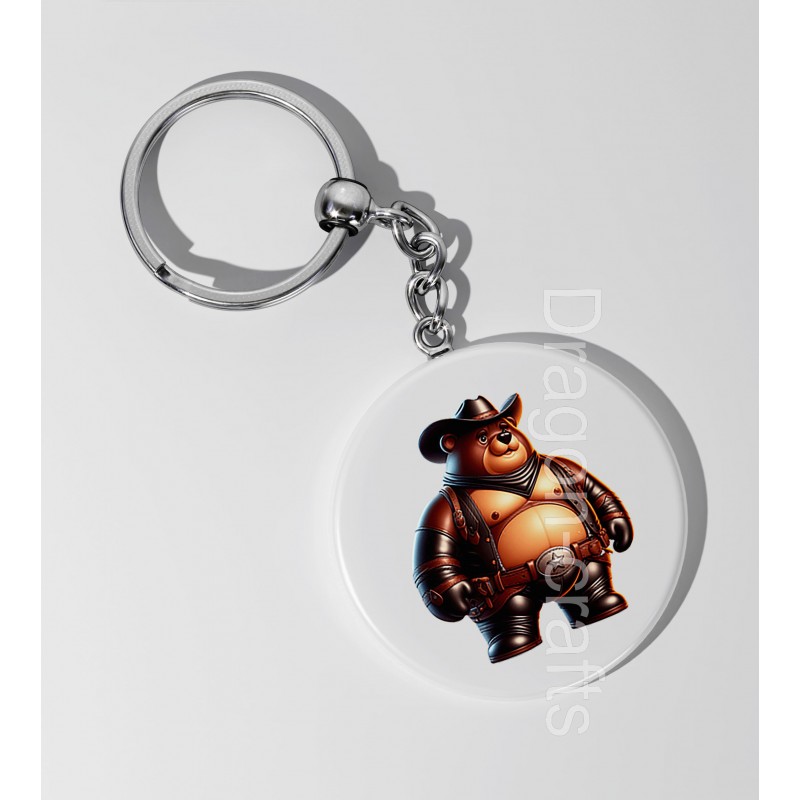 35mm Round Keyring - Cowboy(13)