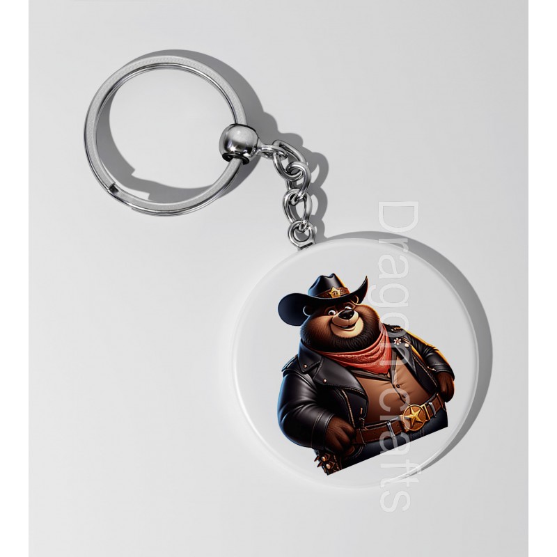 35mm Round Keyring - Cowboy(14) 35mm Round Keyring - Cowboy(14)