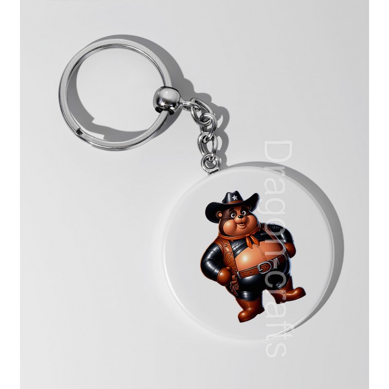 35mm Round Keyring - Cowboy(18) 35mm Round Keyring - Cowboy(18)