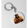 35mm Round Keyring - Leather (3)