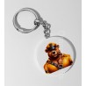 35mm Round Keyring - Leather (16)