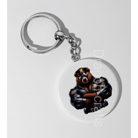 35mm Round Keyring - Leather (33)