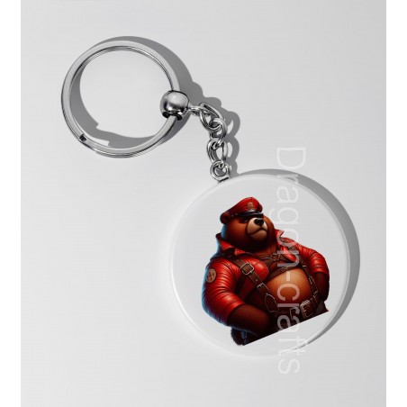 35mm Round Keyring - Leather (45)