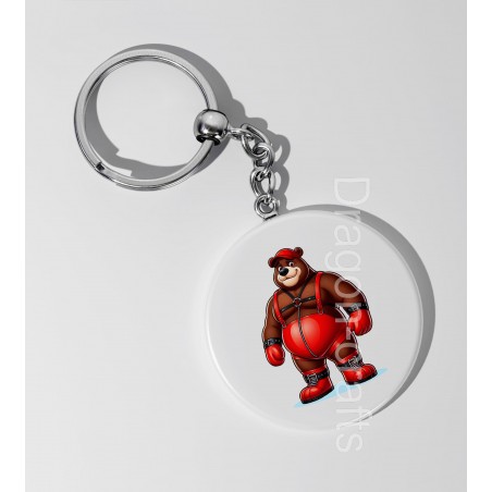 35mm Round Keyring - Leather (68)