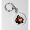 35mm Round Keyring - Leather (80)