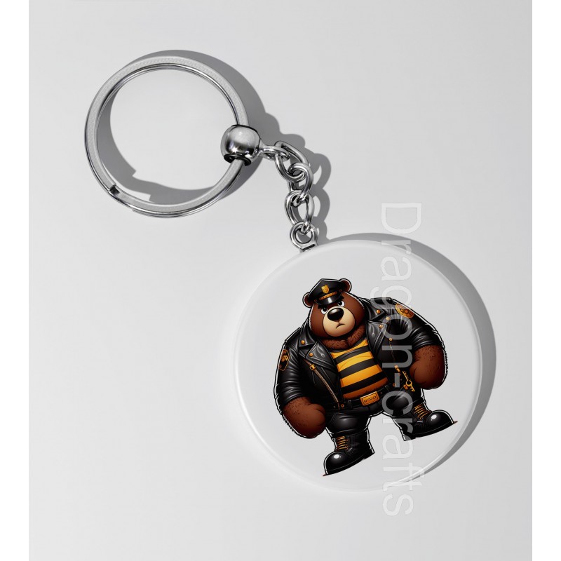 35mm Round Keyring - Leather (88) 35mm Round Keyring - Leather (88)