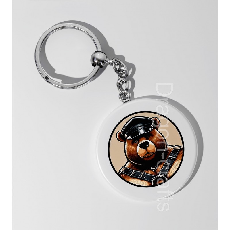 35mm Round Keyring - Leather (93)