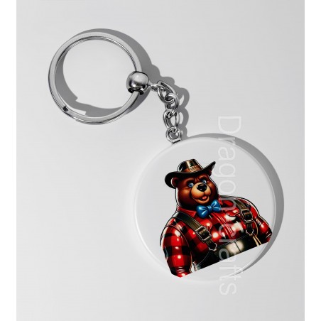 35mm Round Keyring - Lumberjack(2)