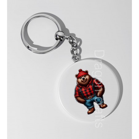 35mm Round Keyring - Lumberjack(4)